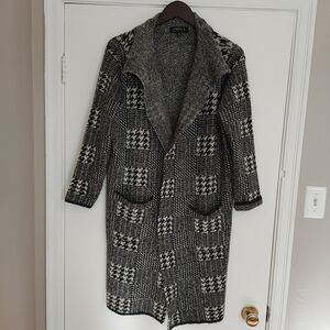 Joseph A Long Line Pocket Cardigan Coatigan Size M